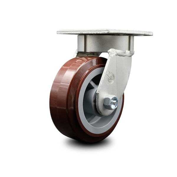 5 Inch Kingpinless Poly on Polyolefin Wheel Swivel Top Plate Caster SCC